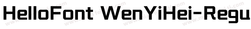 HelloFont WenYiHei-Regular字体转换